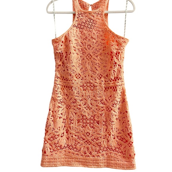 Lilly Pulitzer Bright Orange Coral Sheath Mini Dress Halter Sleeveless - Picture 1 of 5